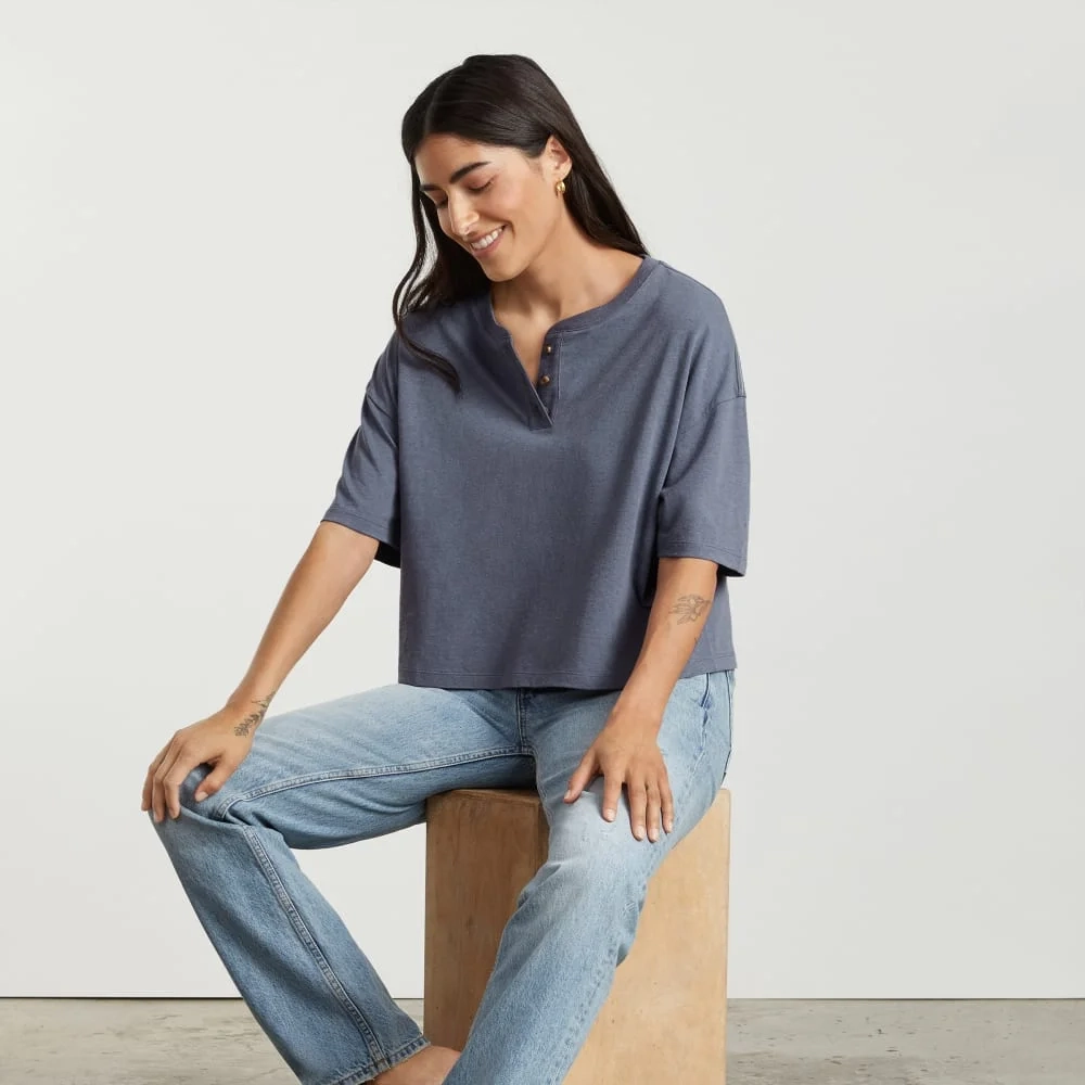 The Vintage Henley Hemp Tee | Atlantic (4)