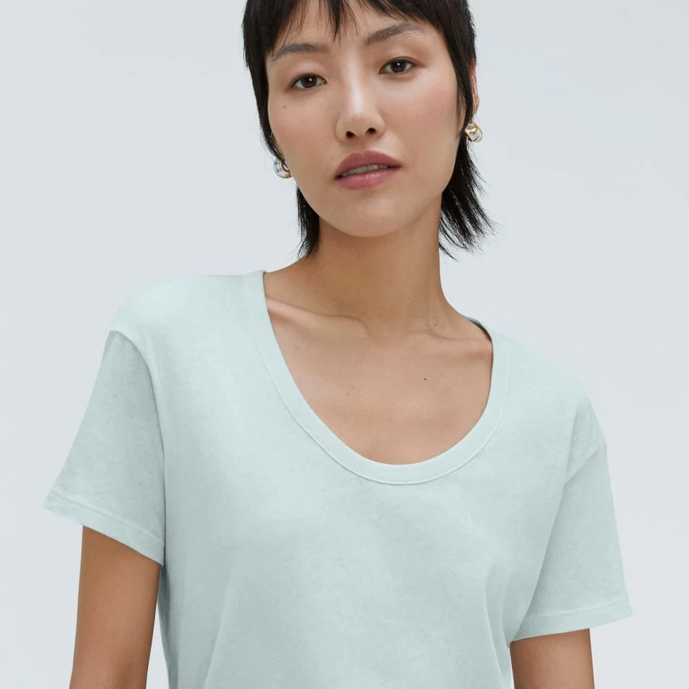 The Air Scoop-Neck Tee | Ice Blue (3)