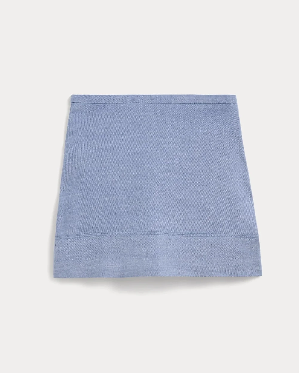 The Mini Skirt in Stretch Linen | Chambray (6)