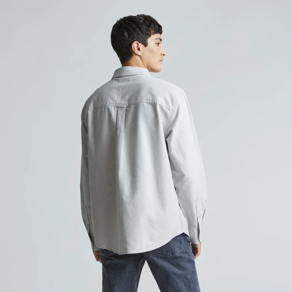 The Organic Oxford Relaxed Utility Shirt | Grey (3)