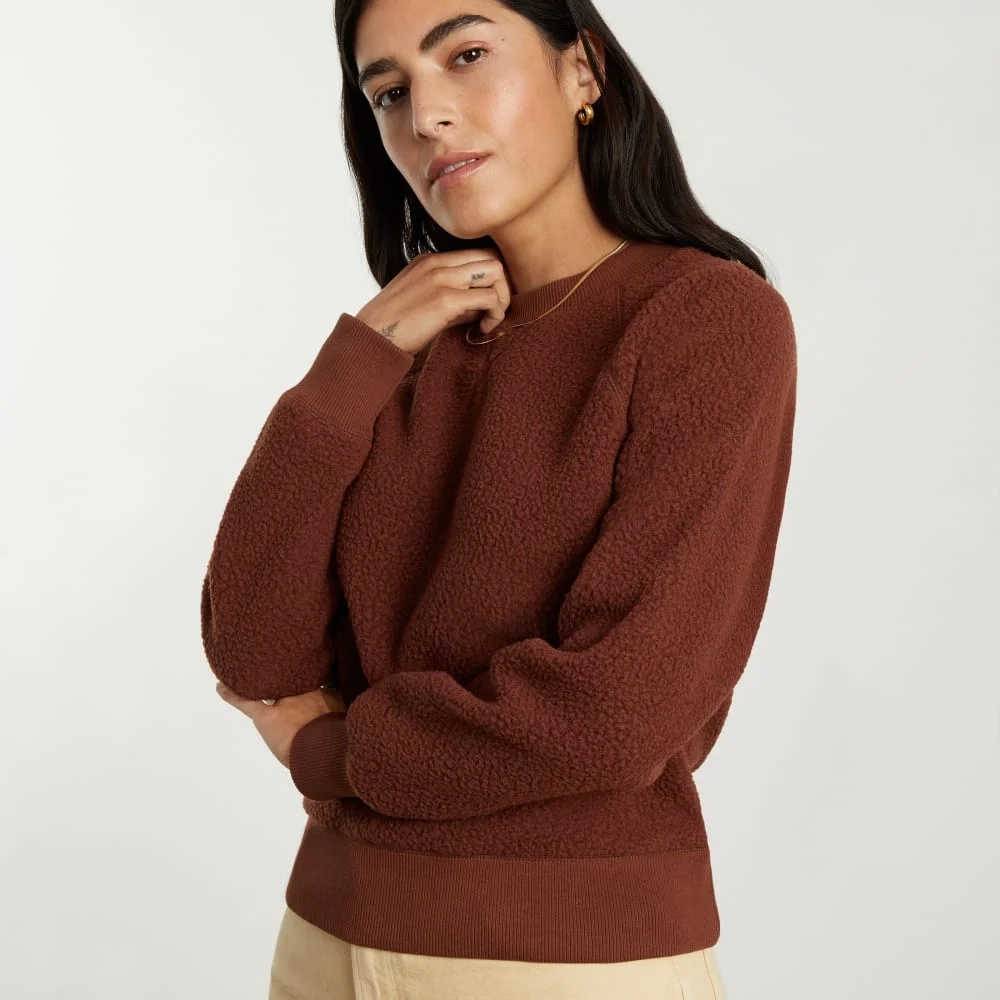 The ReNew Fleece Raglan Sweatshirt | Rosewood (5)