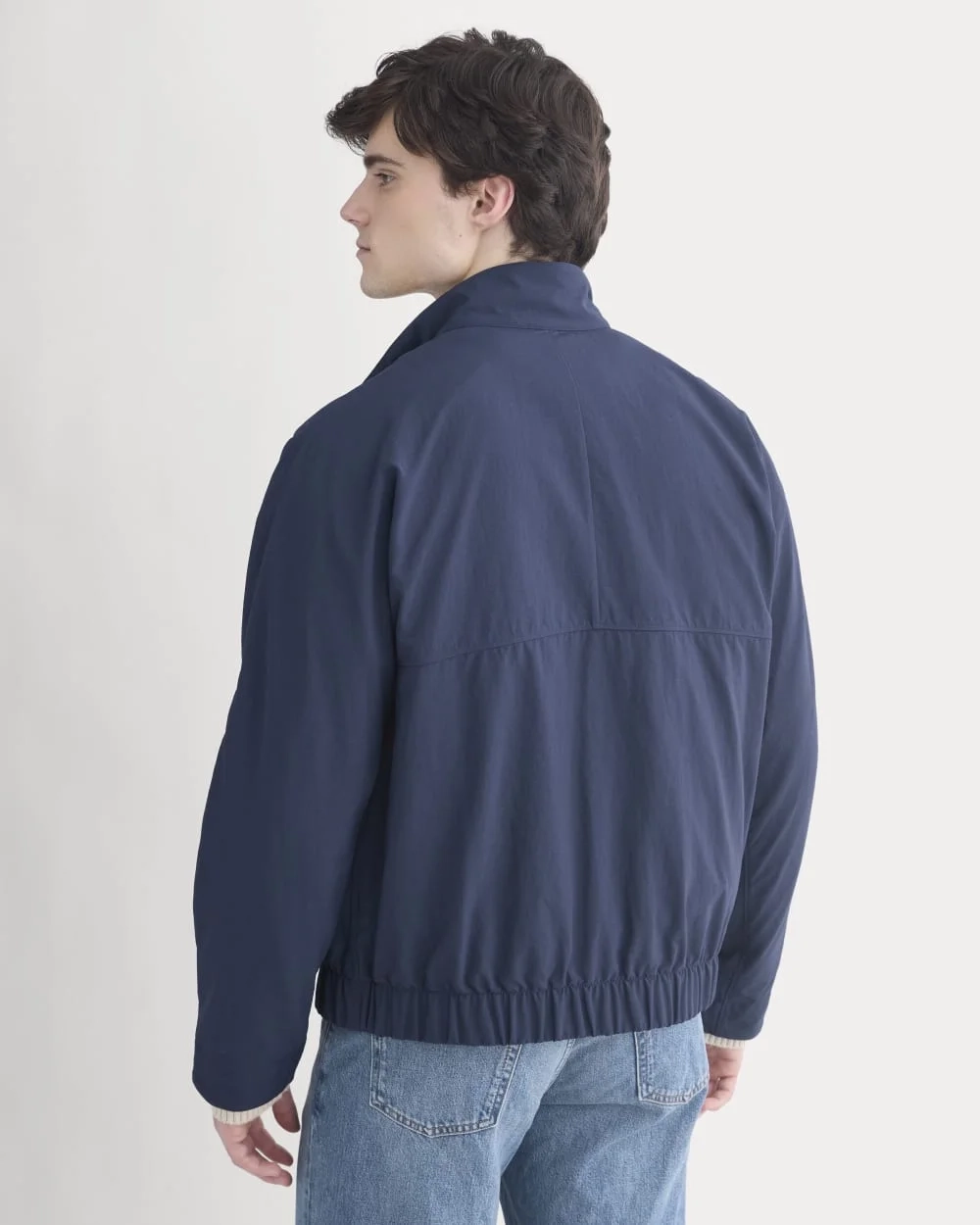 Re:Cycled Nylon Harrington Jacket | Deep Navy (7)