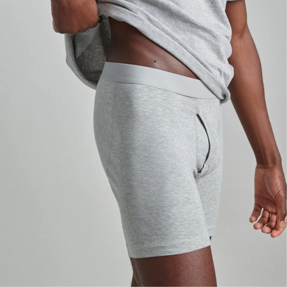 The Supima® Longer Boxer Brief | Uniform |  Heathered Grey (3)