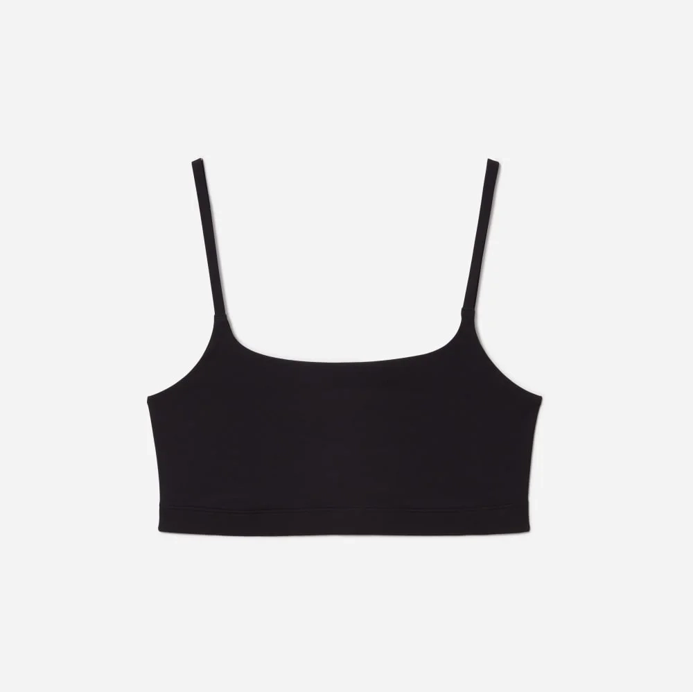 The Invisible Square-Neck Bralette | Black (4)