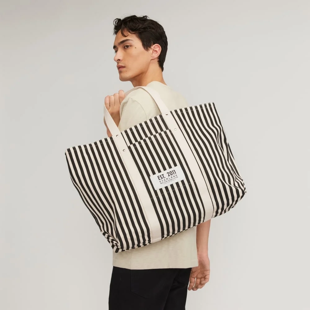 The Organic Canvas Weekender | Black / Bone (5)