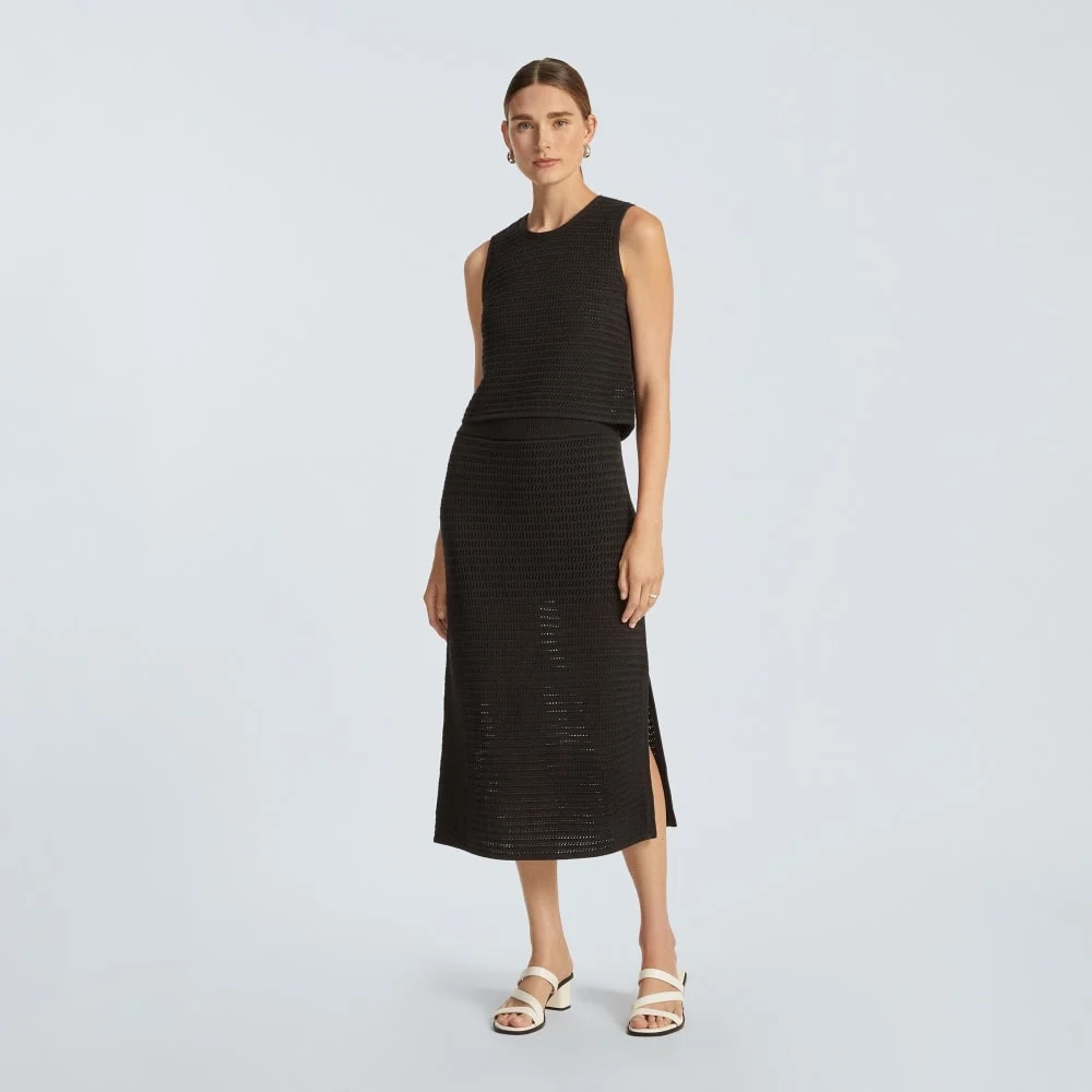 The Crochet Knit Skirt | Black (5)