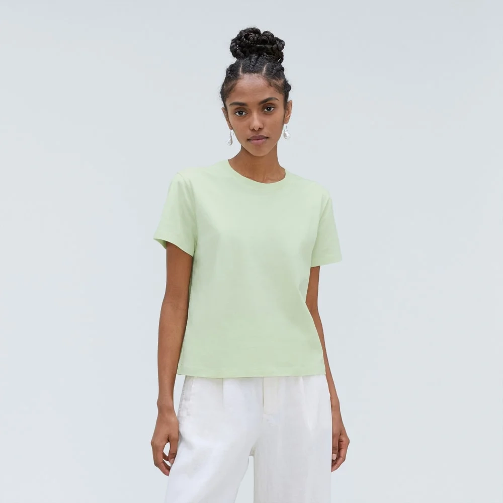 The Box-Cut Tee in Essential Cotton | Seafoam Green | No Pocket