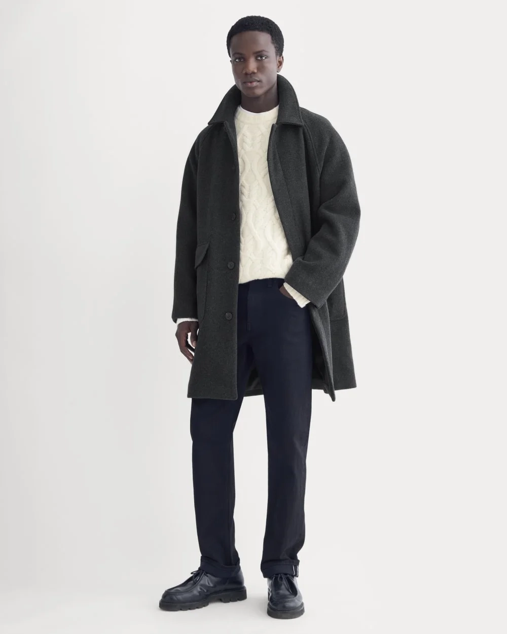 ReWool Car Coat | Heather Charcoal (5)