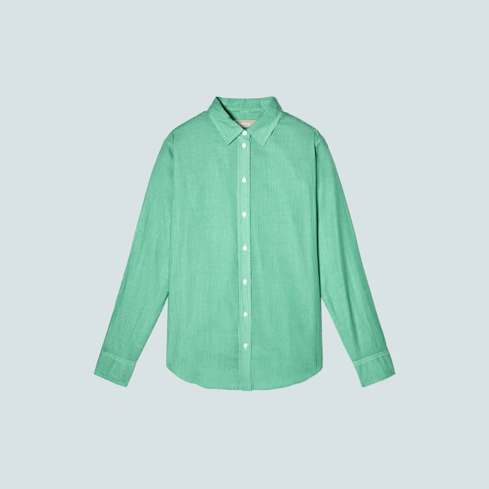 The Must-Have Shirt in Silky Cotton | Bright Jade / White (4)