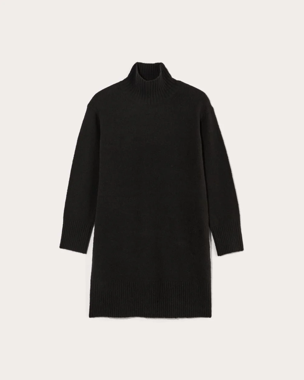 The Sweater Dress in Plush Cotton | Black (4)
