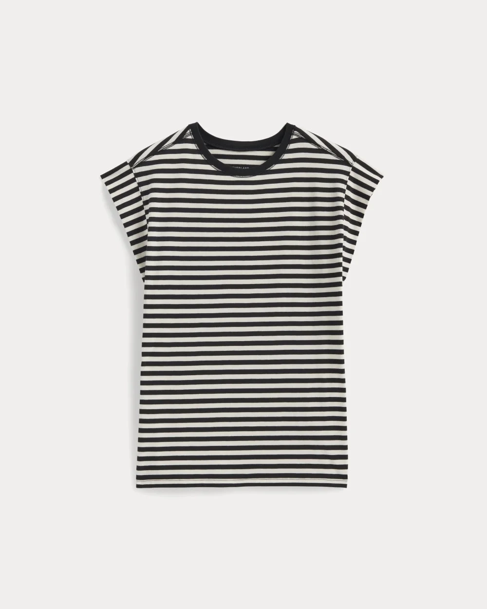 The Muscle Tee in Essential Cotton | Bone / Black (4)