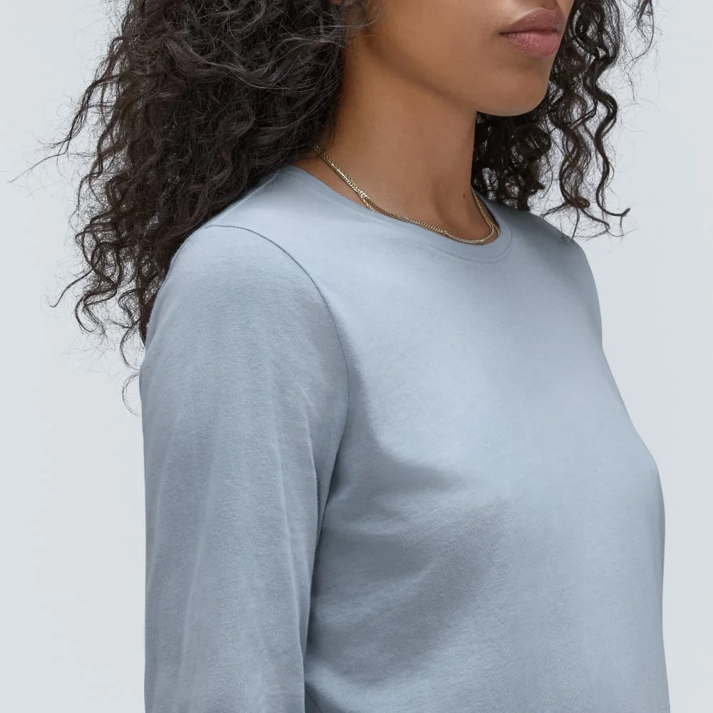 The Organic Cotton Long-Sleeve Crew | Mist (5)