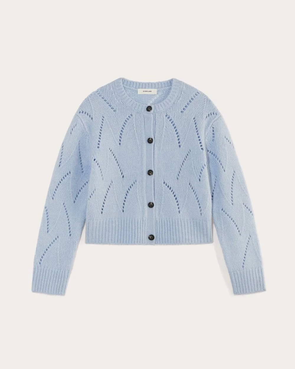 The Pointelle Cardigan in Cloud | Chambray Blue (4)