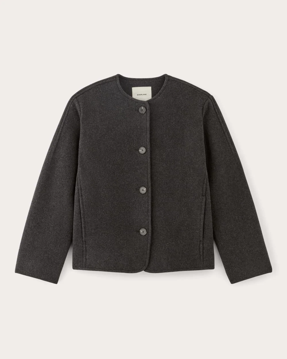 The Cocoon Coat in Wool | Heather Charcoal (4)