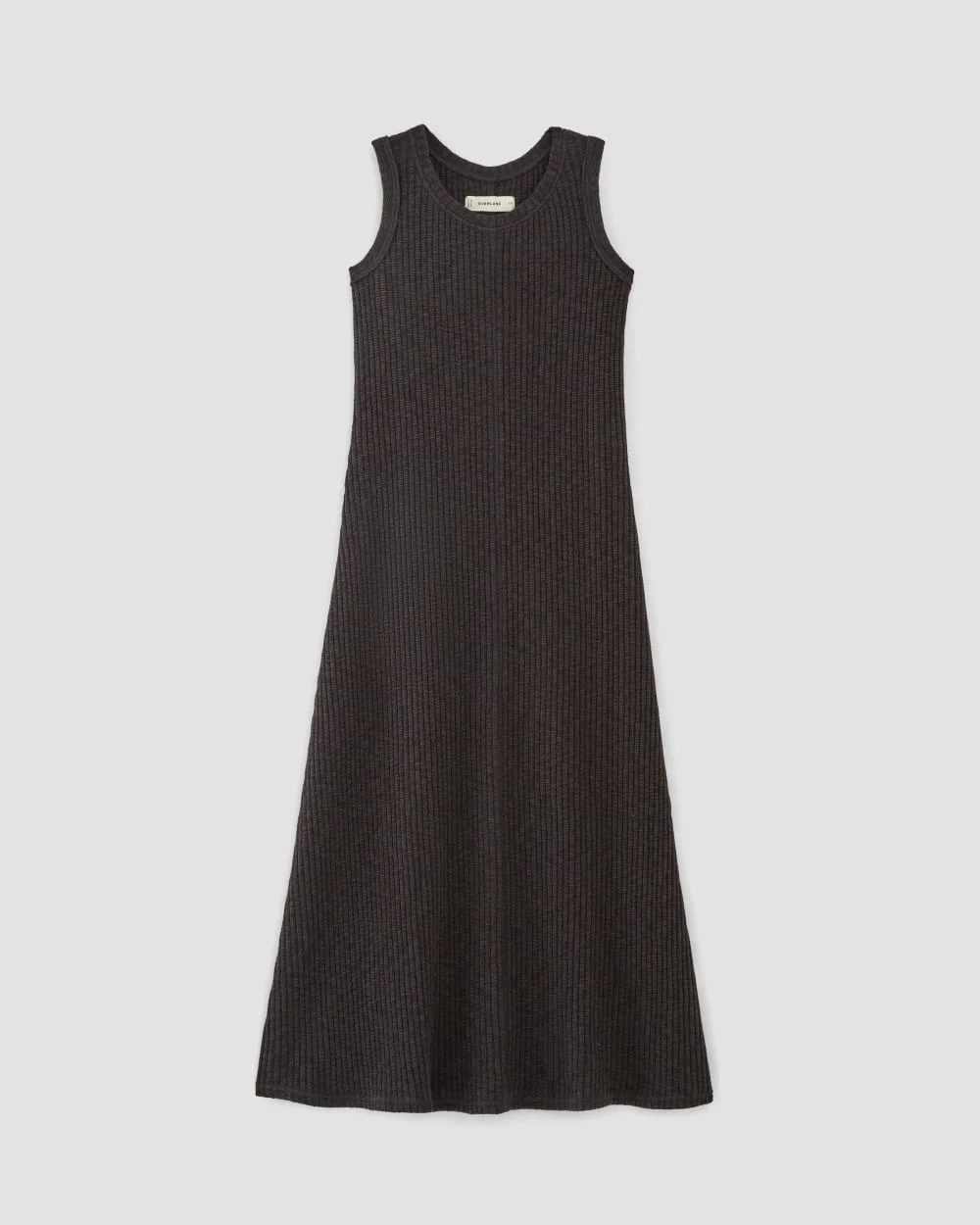 The Rib-Knit A-Line Tank Dress | Black (3)