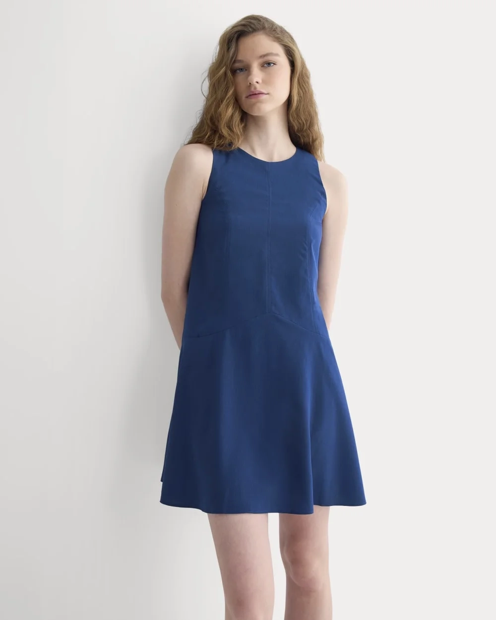 Drop Waist Mini Dress | Estate Blue (4)