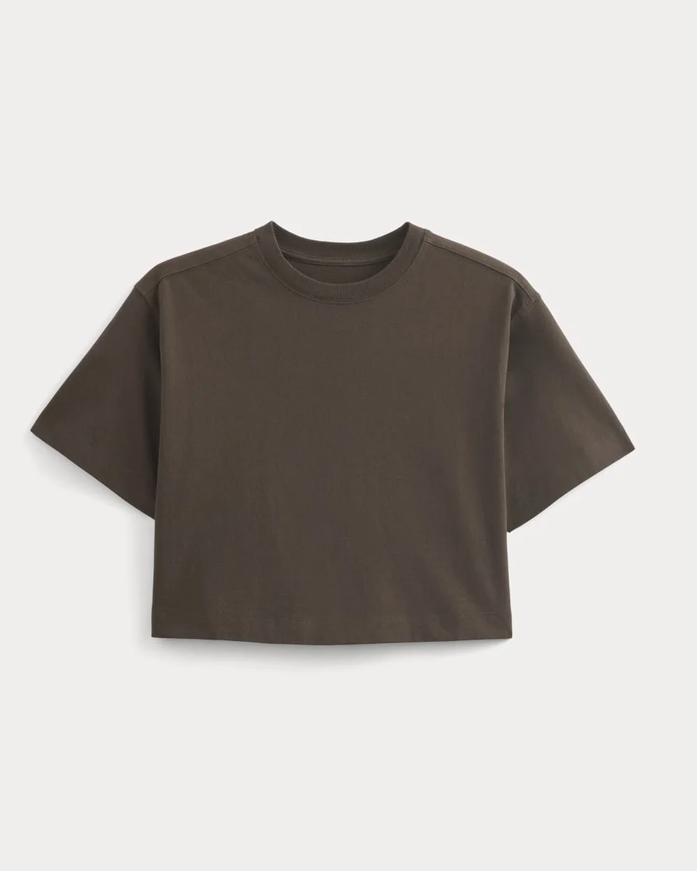 The Premium Weight Cropped Tee | Coffee Bean (2)