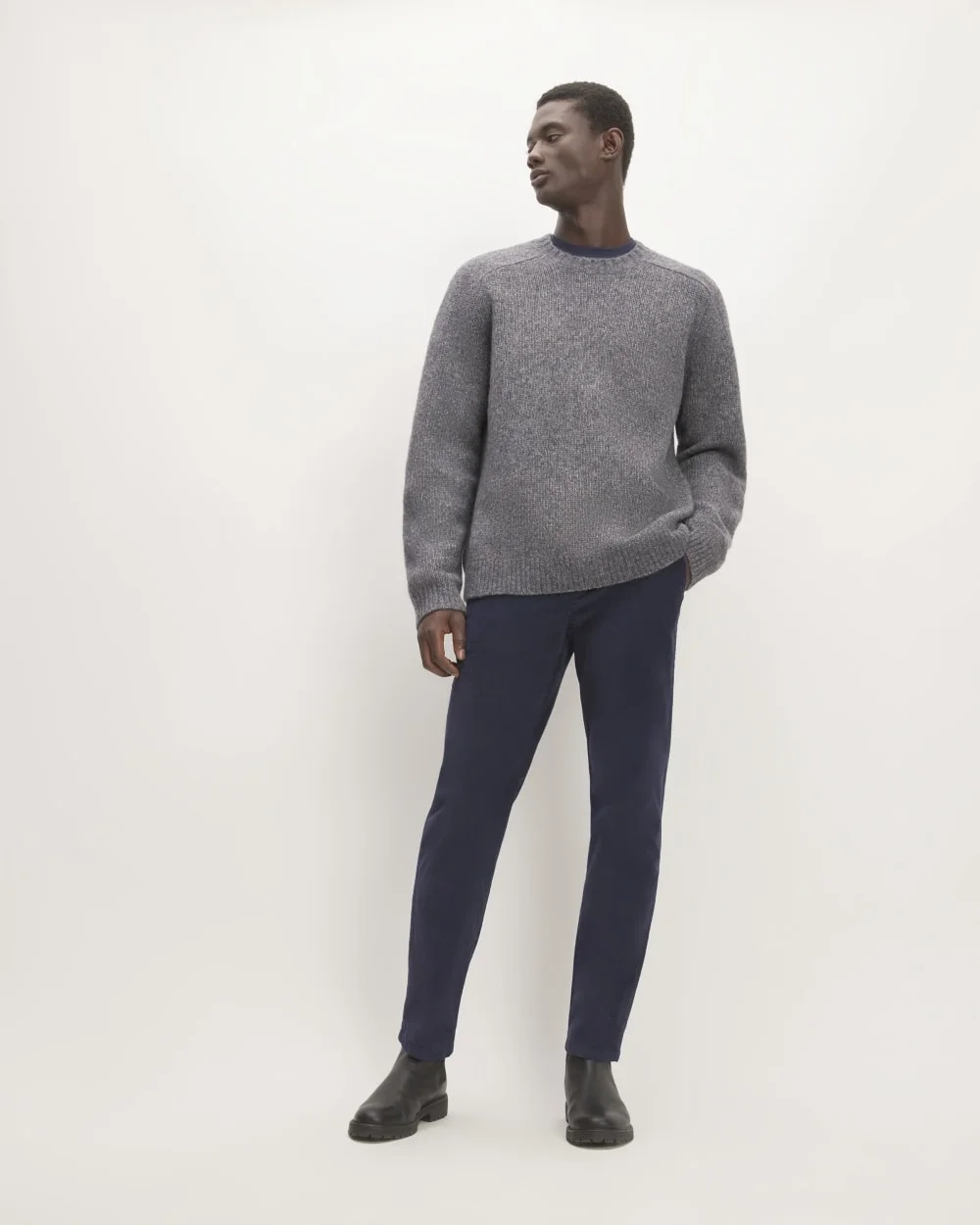 The Cloud Crewneck Sweater | Heathered Dark Charcoal (3)