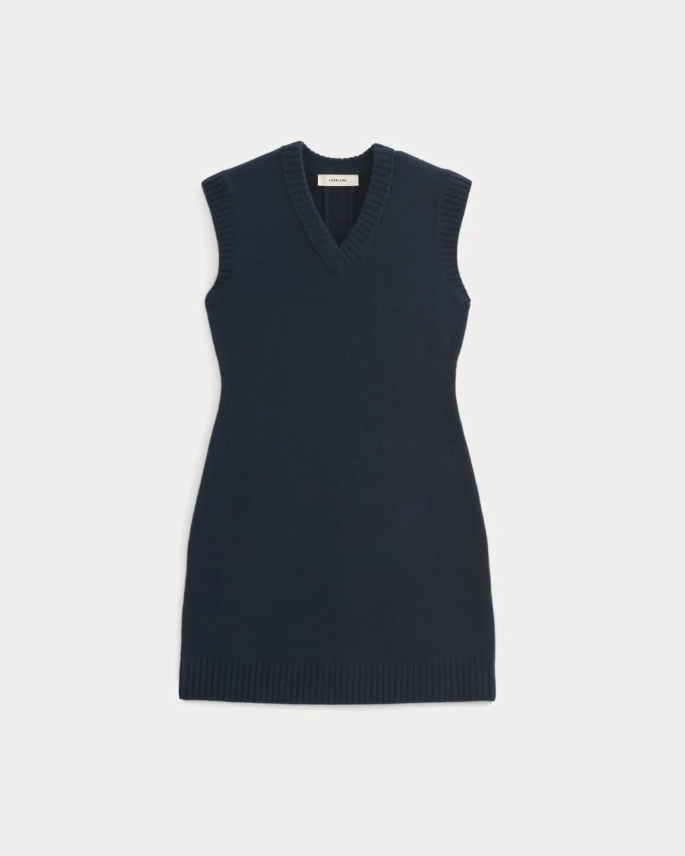 Sweater Mini Dress in Luxe Merino | Navy (4)
