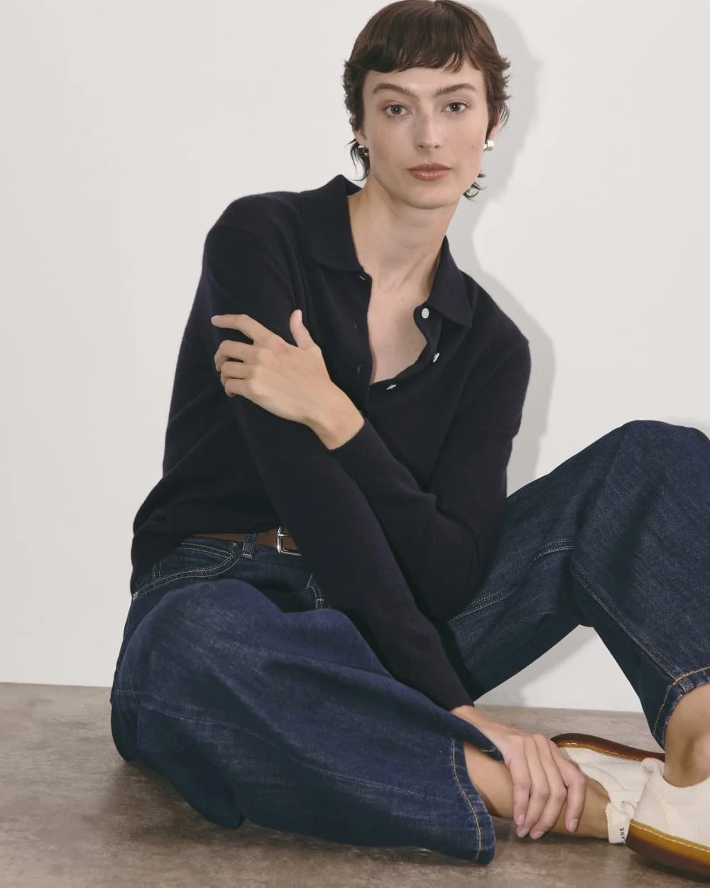 The Classic Polo in Cashmere | Navy (2)