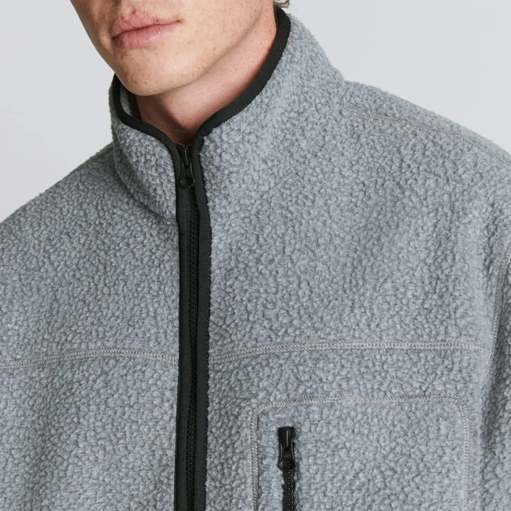The ReNew Fleece Full Zip | Heathered Coal (4)