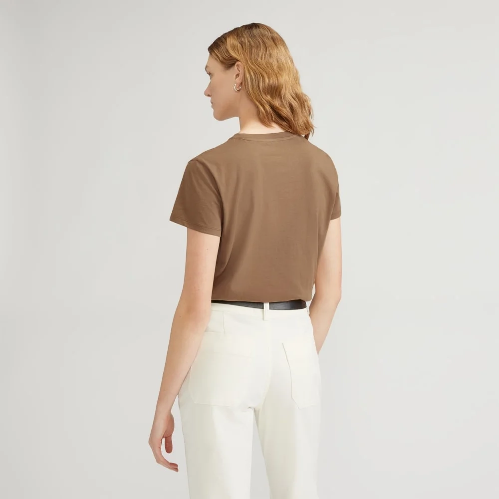 The Box-Cut Tee in Essential Cotton | Toasted Coconut | No Pocket (5)