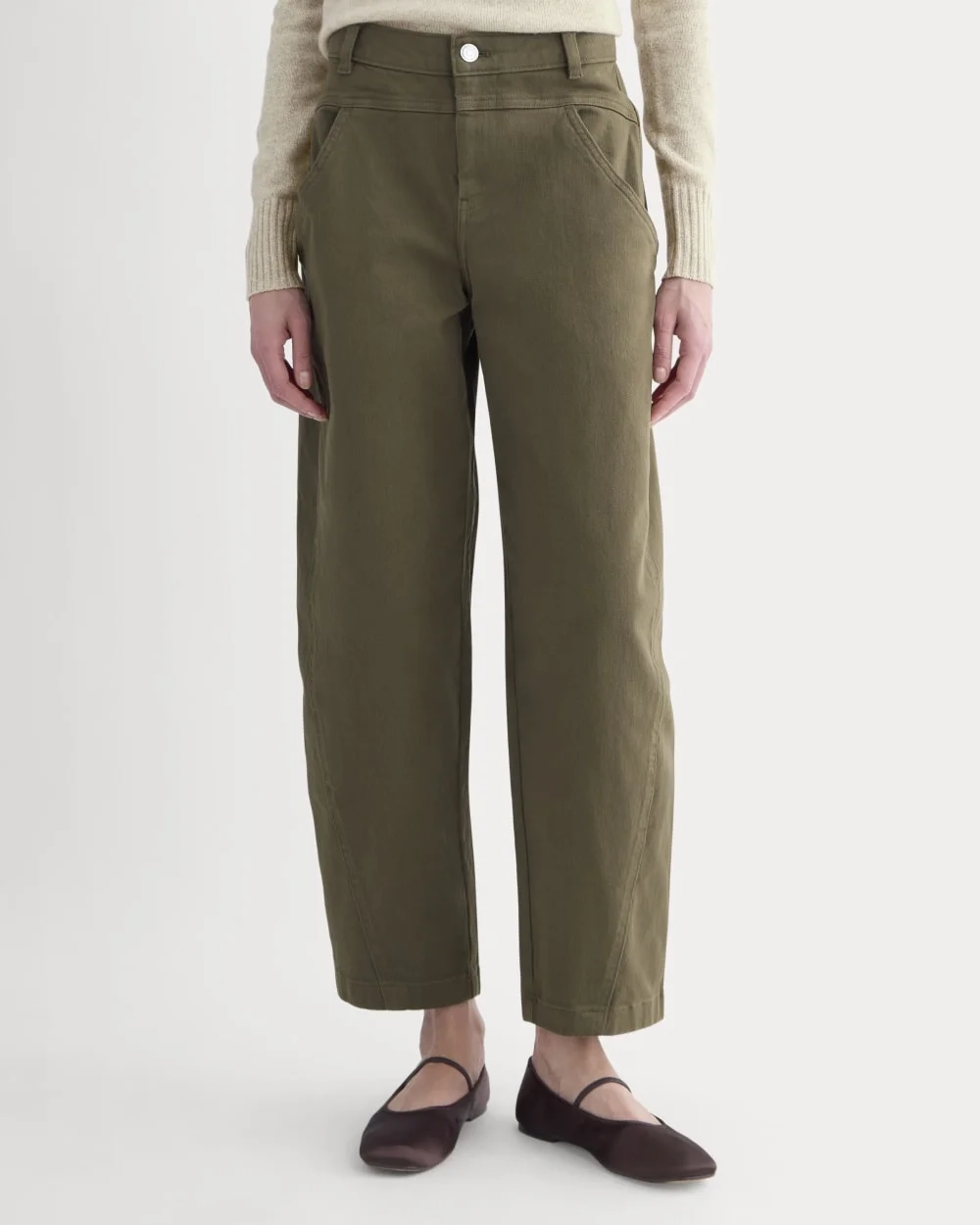 Double-Stitch Barrel Pant | Beech (5)