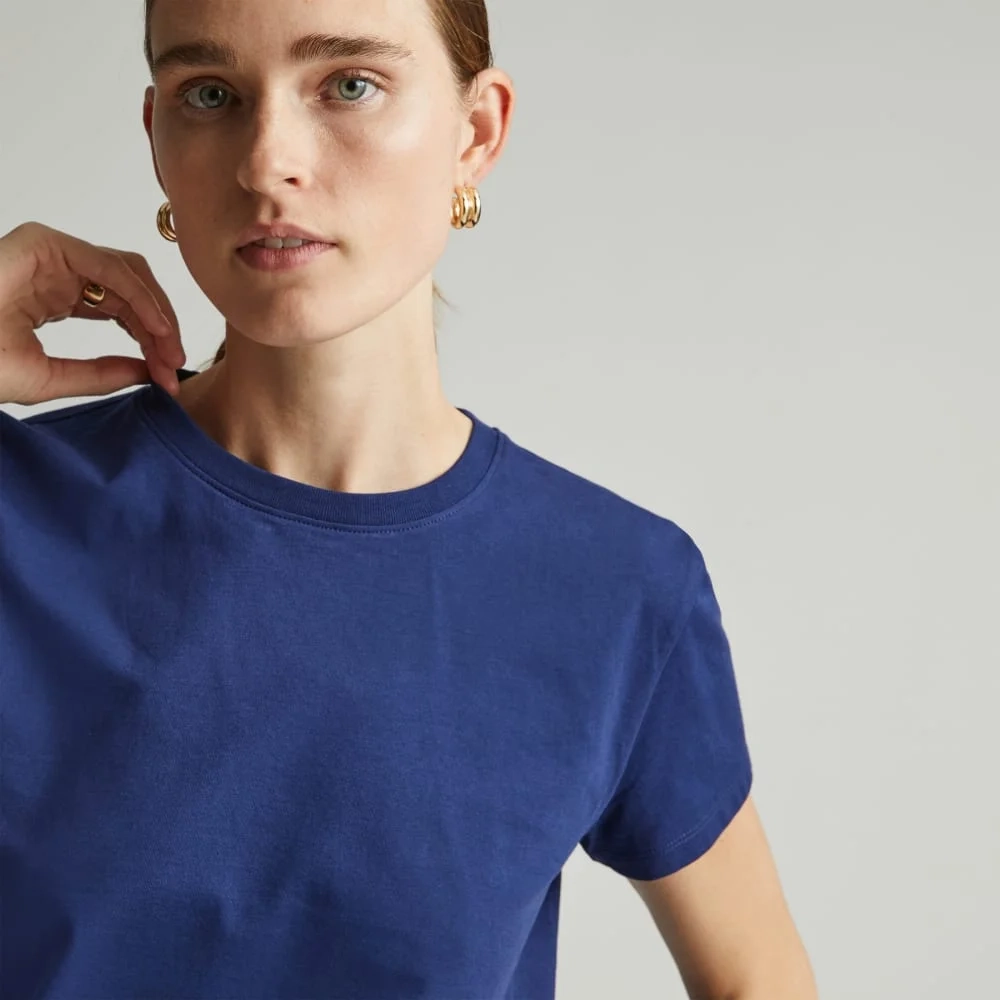 The Box-Cut Tee in Essential Cotton | Ocean Cavern | No Pocket (6)