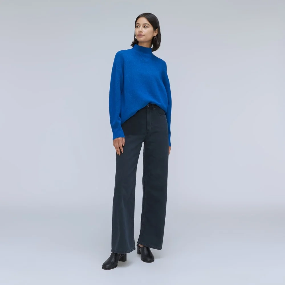 The Cozy-Stretch Pullover | Heathered Lapis Blue (5)