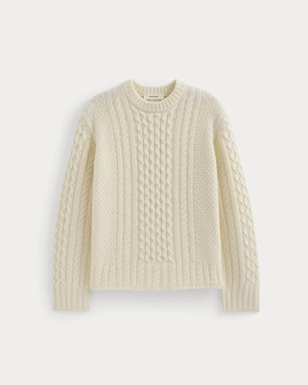 Cable Sweater in Luxe Merino | Bone (4)