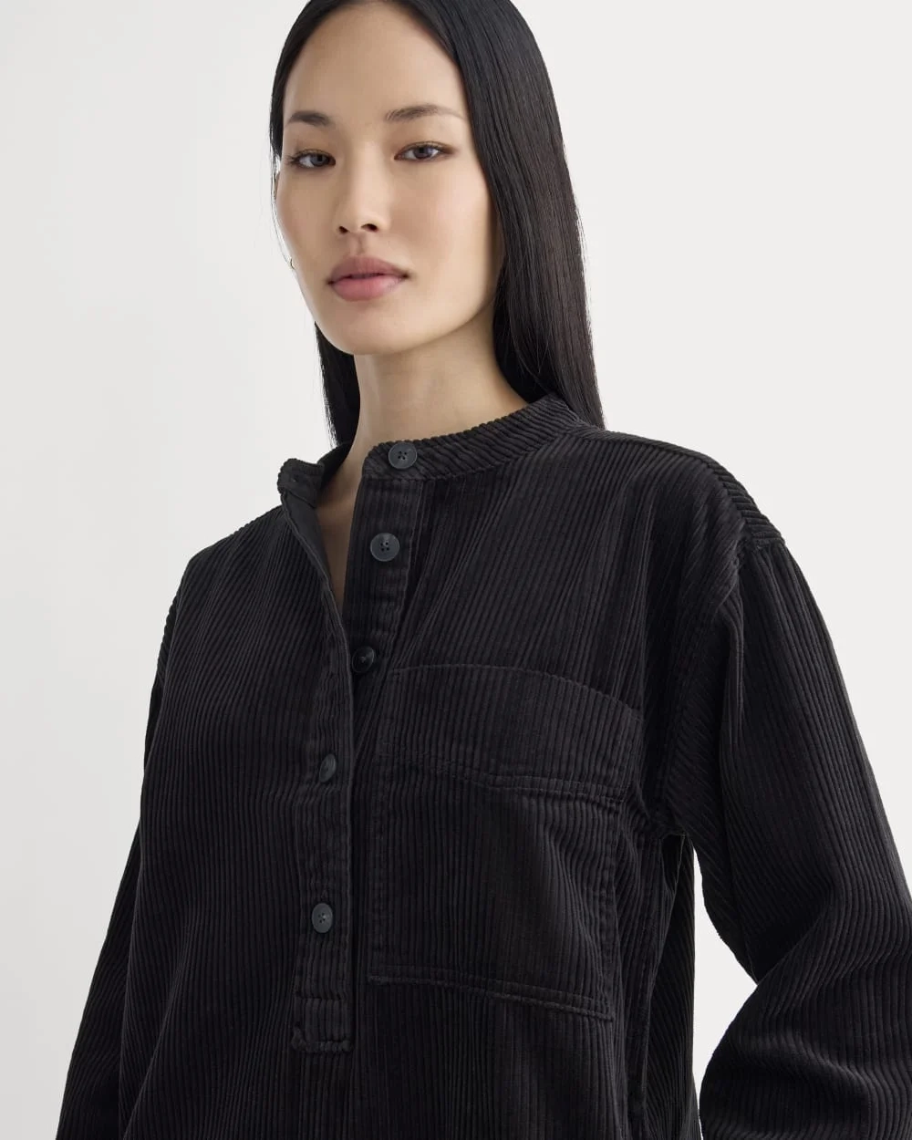 The Corduroy Mini Dress | Black (5)