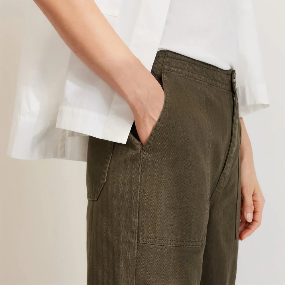 The Organic Cotton Herringbone Pant | Beech (4)