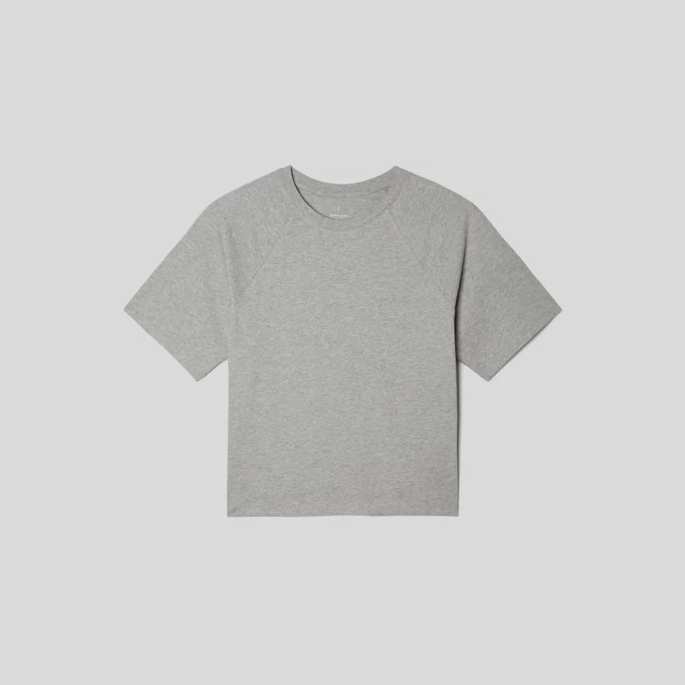 The Organic Cotton Raglan Tee |  Heathered Grey (2)