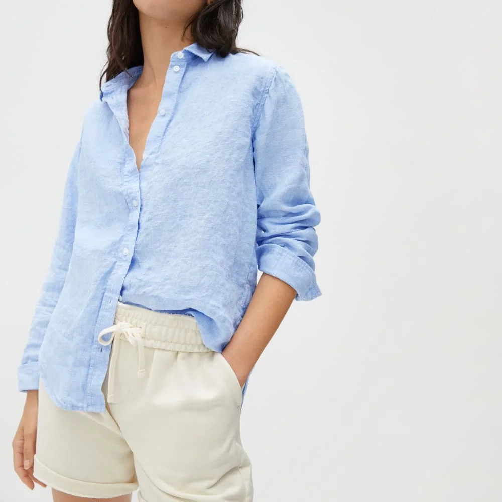 The Must-Have Shirt in Linen | Classic Blue (4)