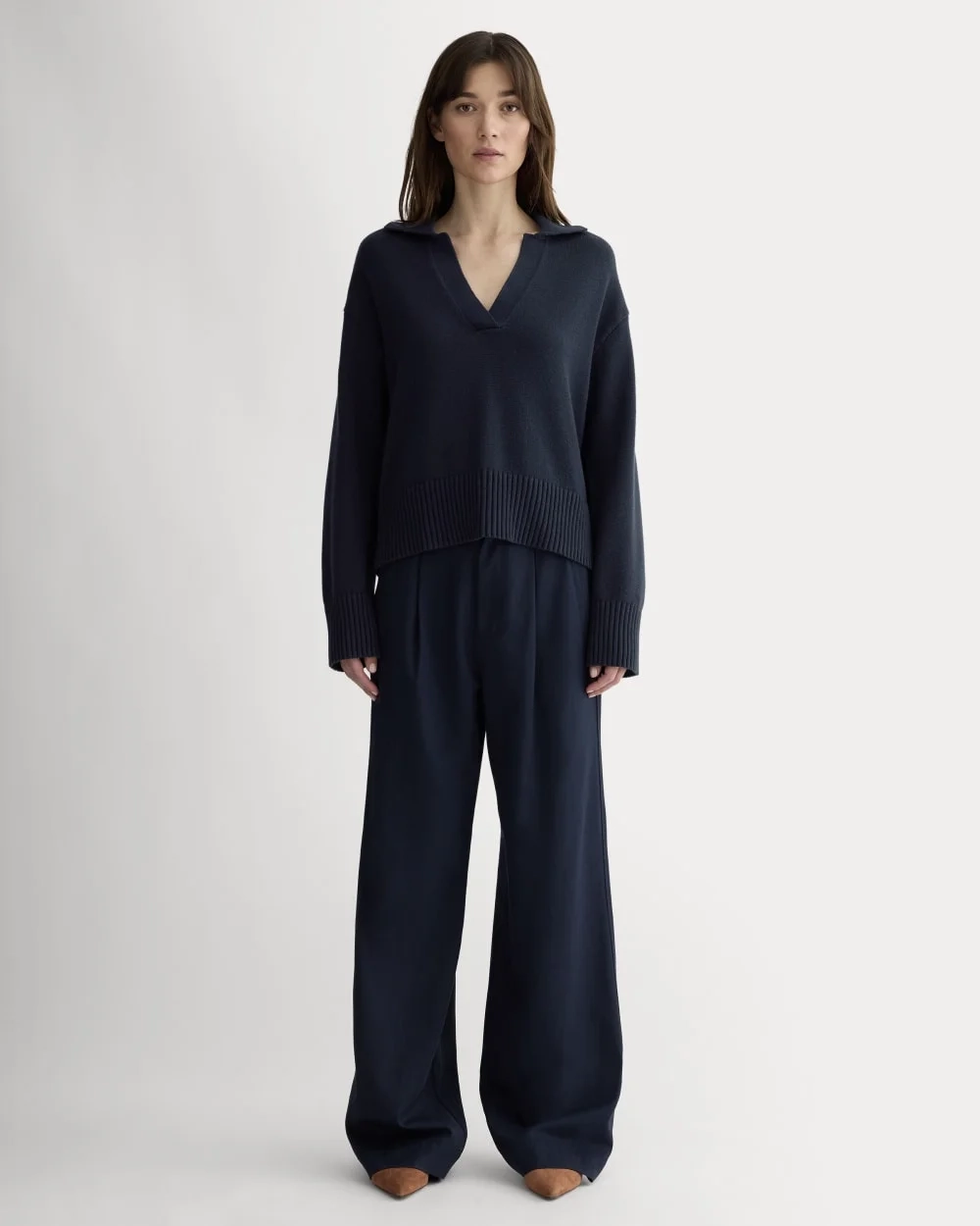 The Boxy Polo in Everyday Cotton | Navy (5)