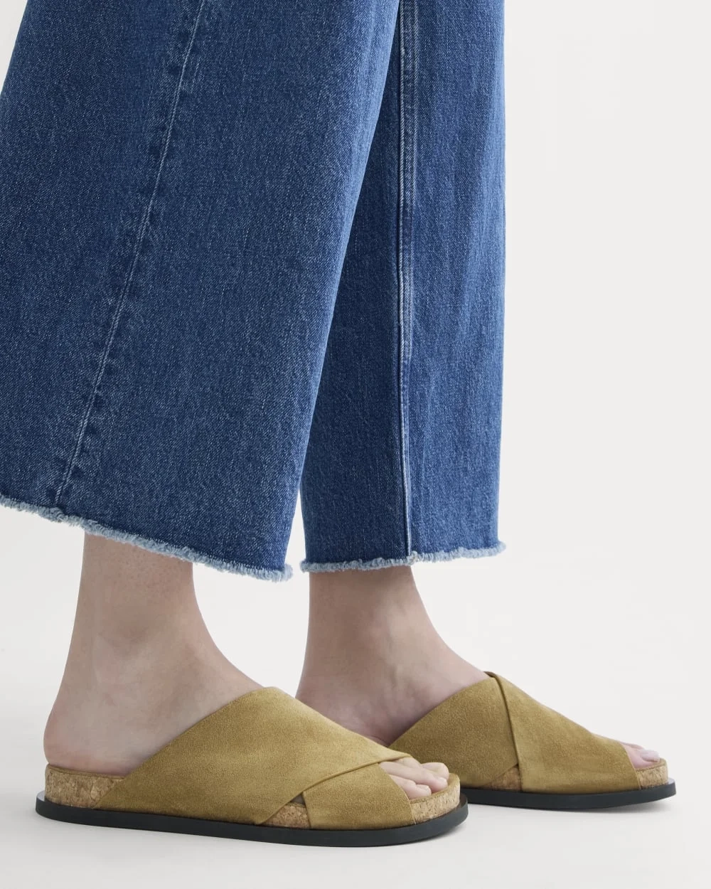 The Suede Crossover Sandal | Sand (6)