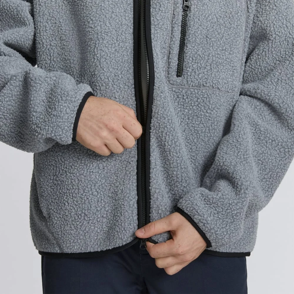 The ReNew Fleece Full Zip | Heathered Coal (5)
