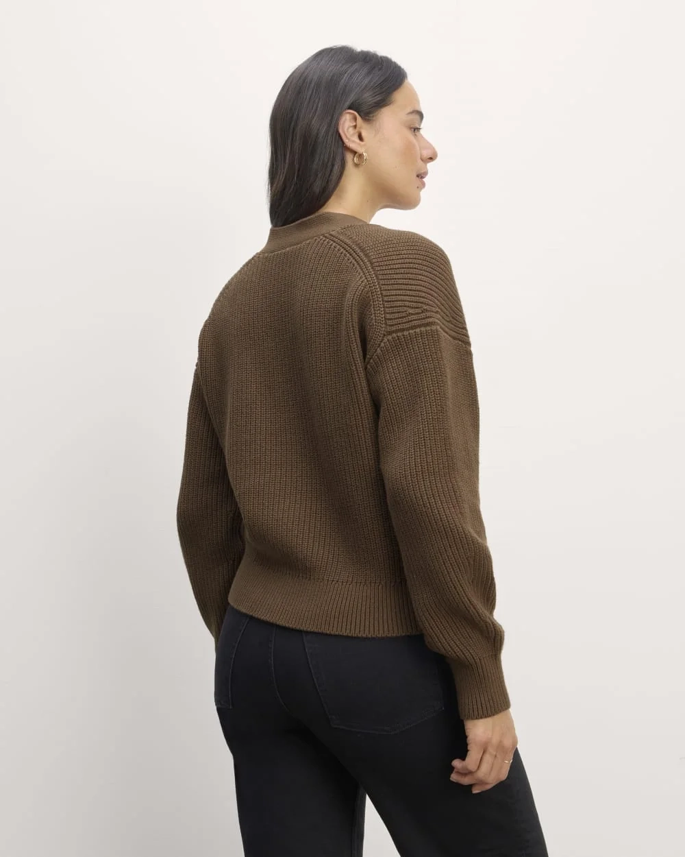 The Boxy Cardigan in Everyday Cotton | Cocoa (4)