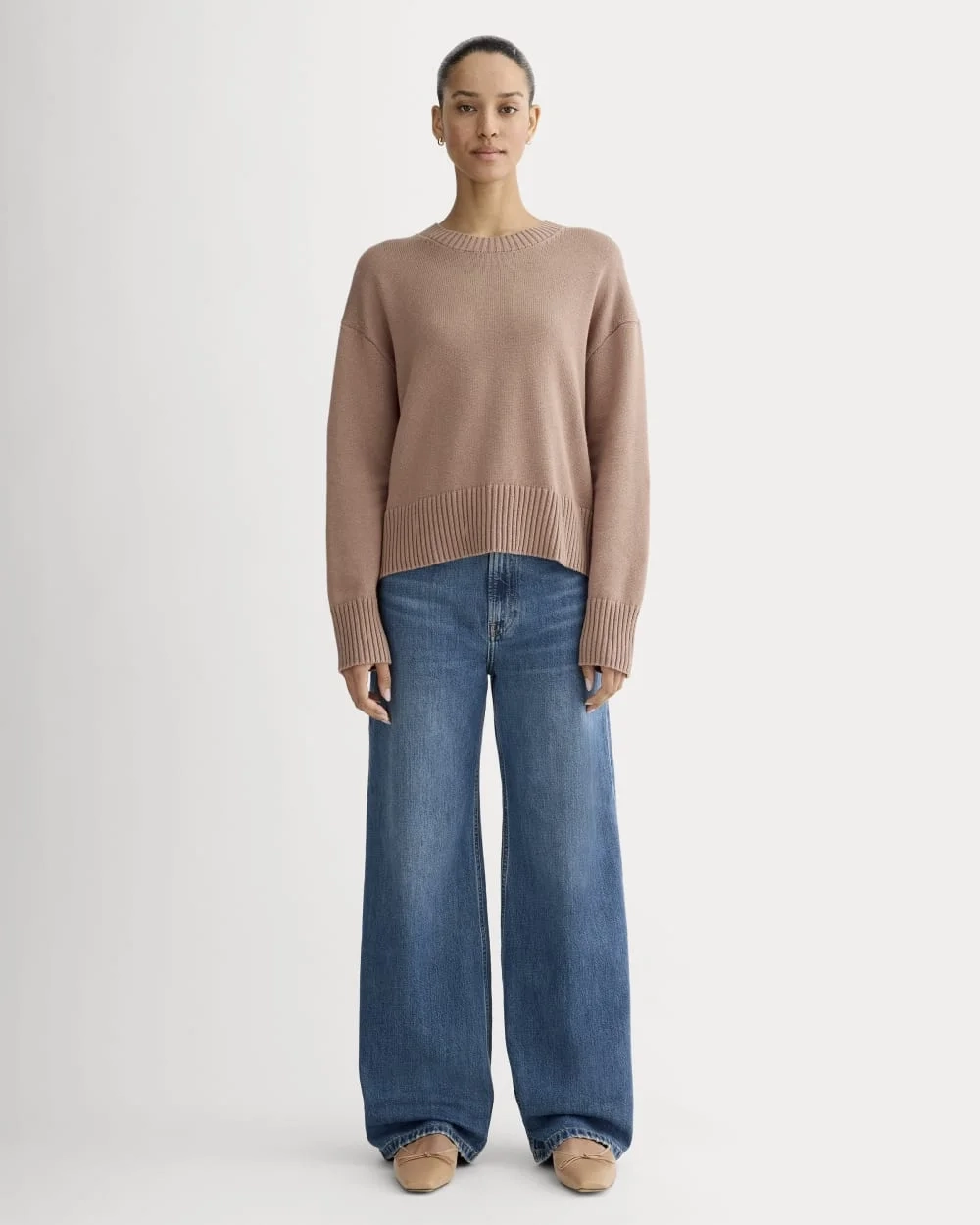 The Boxy Sweater in Everyday Cotton | Rose Dusk (4)