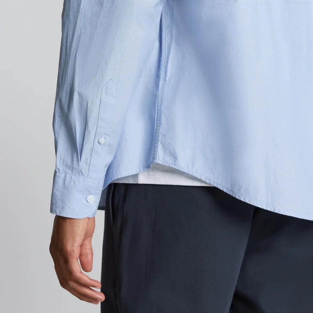 The Relaxed Poplin Shirt | Light Blue (5)
