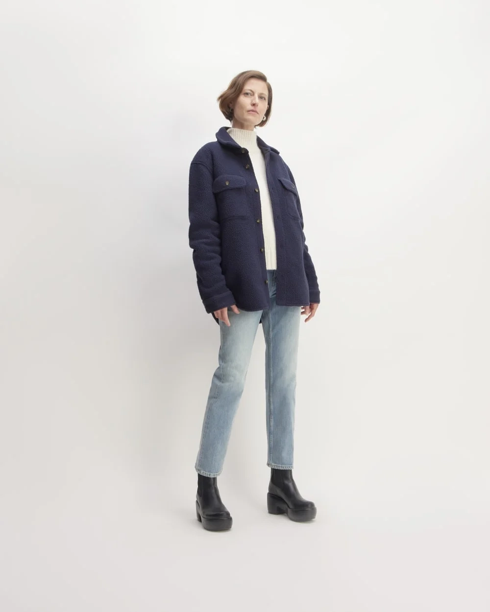 The ReNew Fleece Everyone Overshirt | Navy (6)