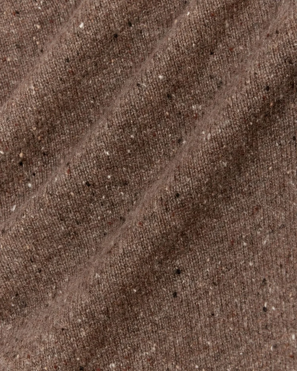 The Boxy Crew in Cashmere | Taupe Brown Donegal (4)