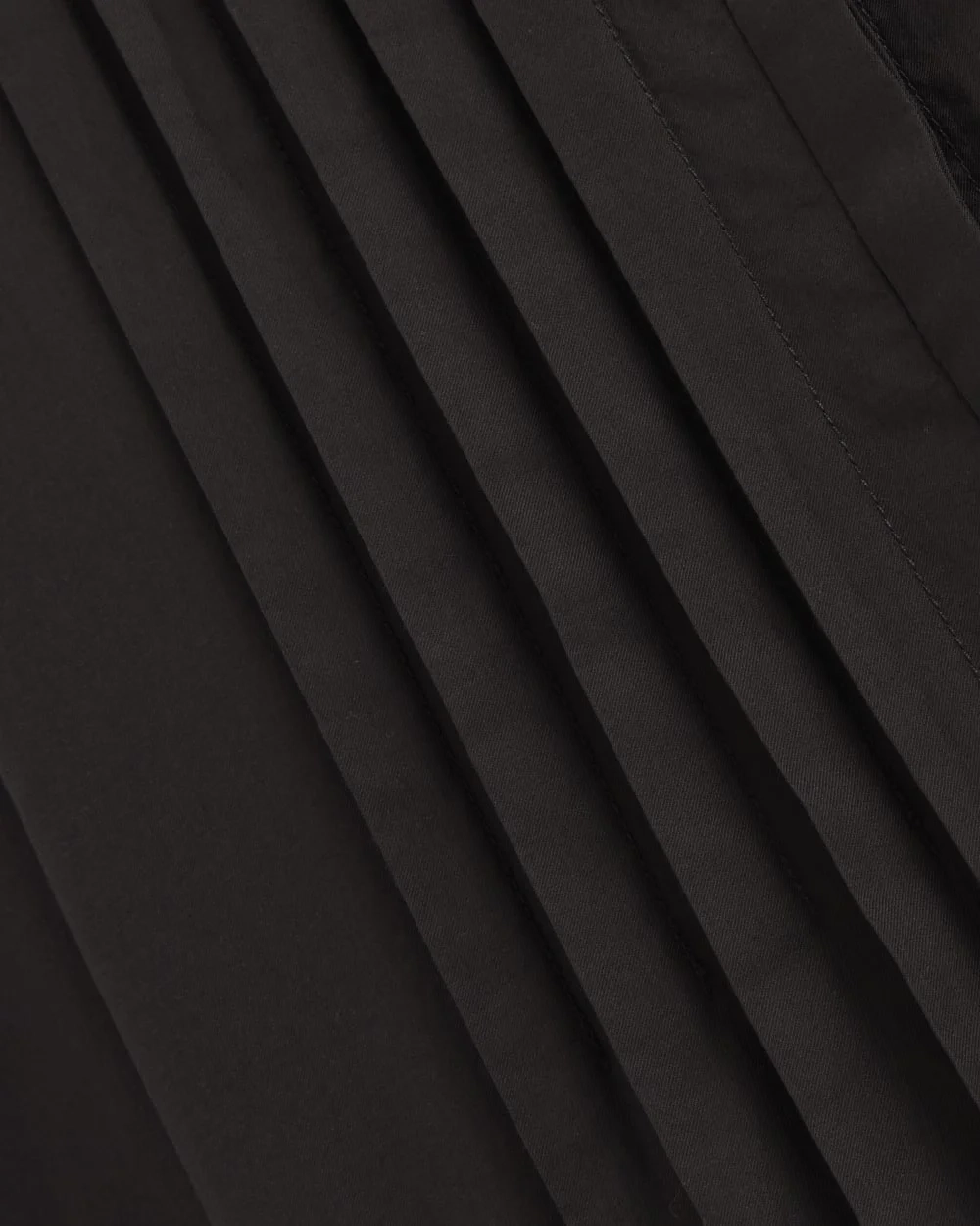 The Pleated Shirt in Silky Cotton | Black (5)