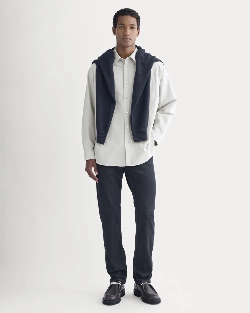 Oversized Oxford Shirt | Grey (3)