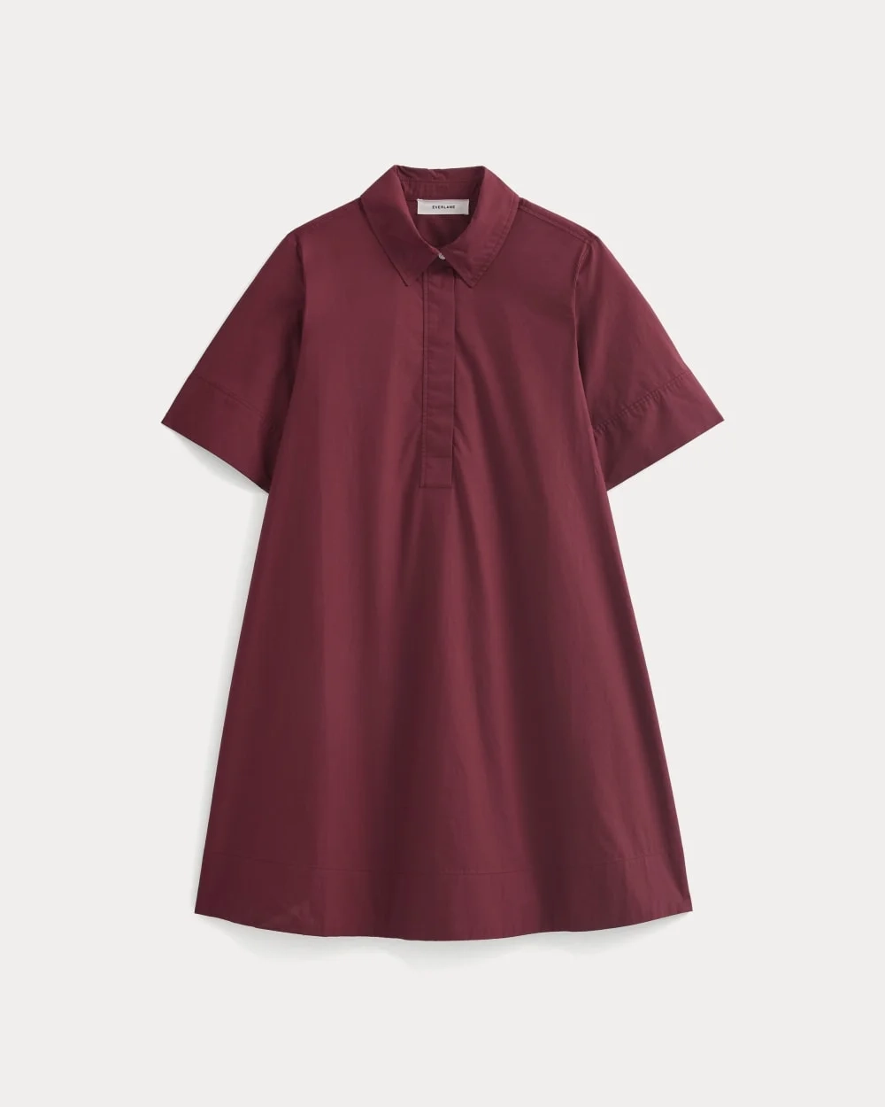 Popover Mini Shirtrdress in Ultrasoft Cotton | Pomegranate (3)