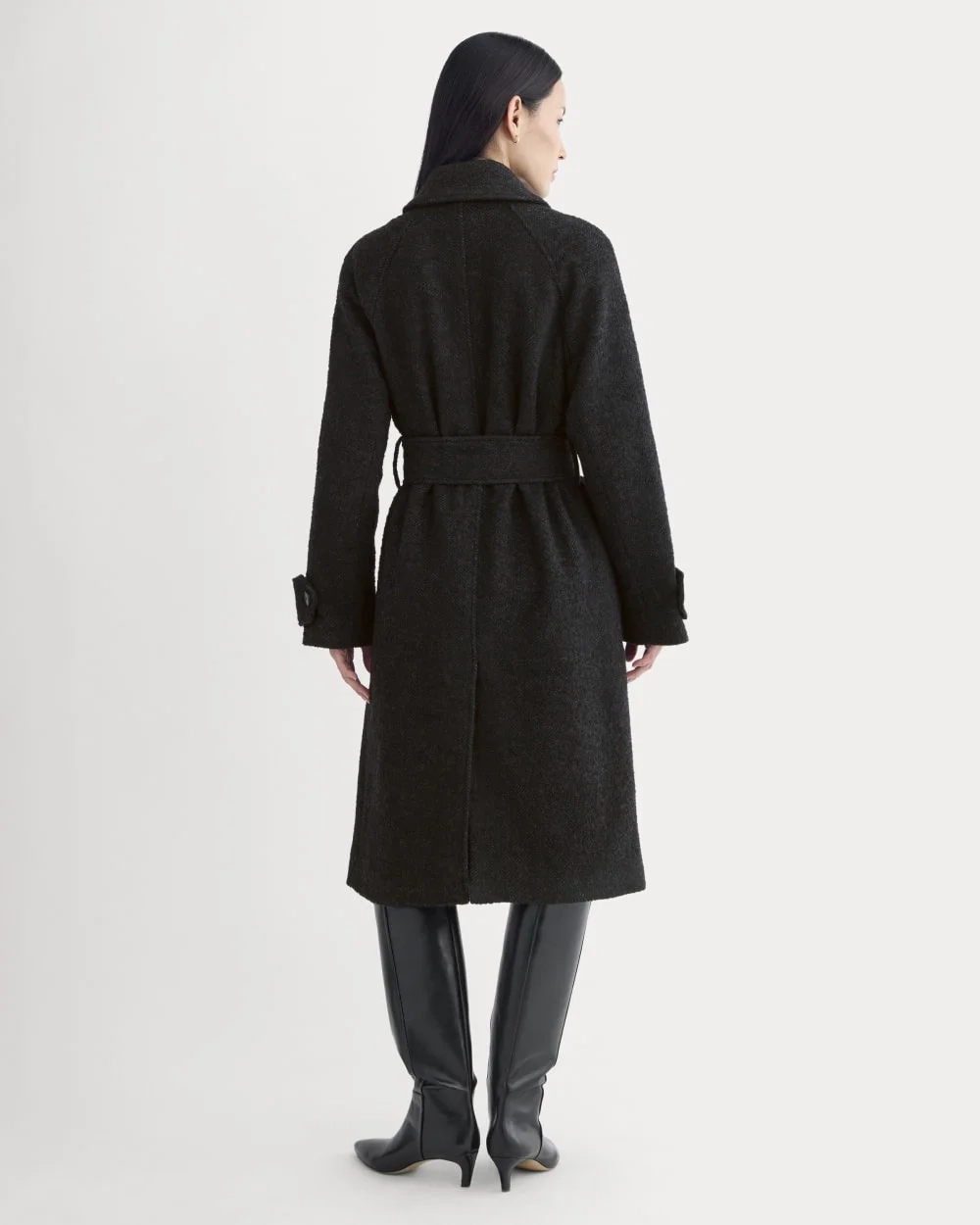 Italian Belted Overcoat | Carbone/Black (3)
