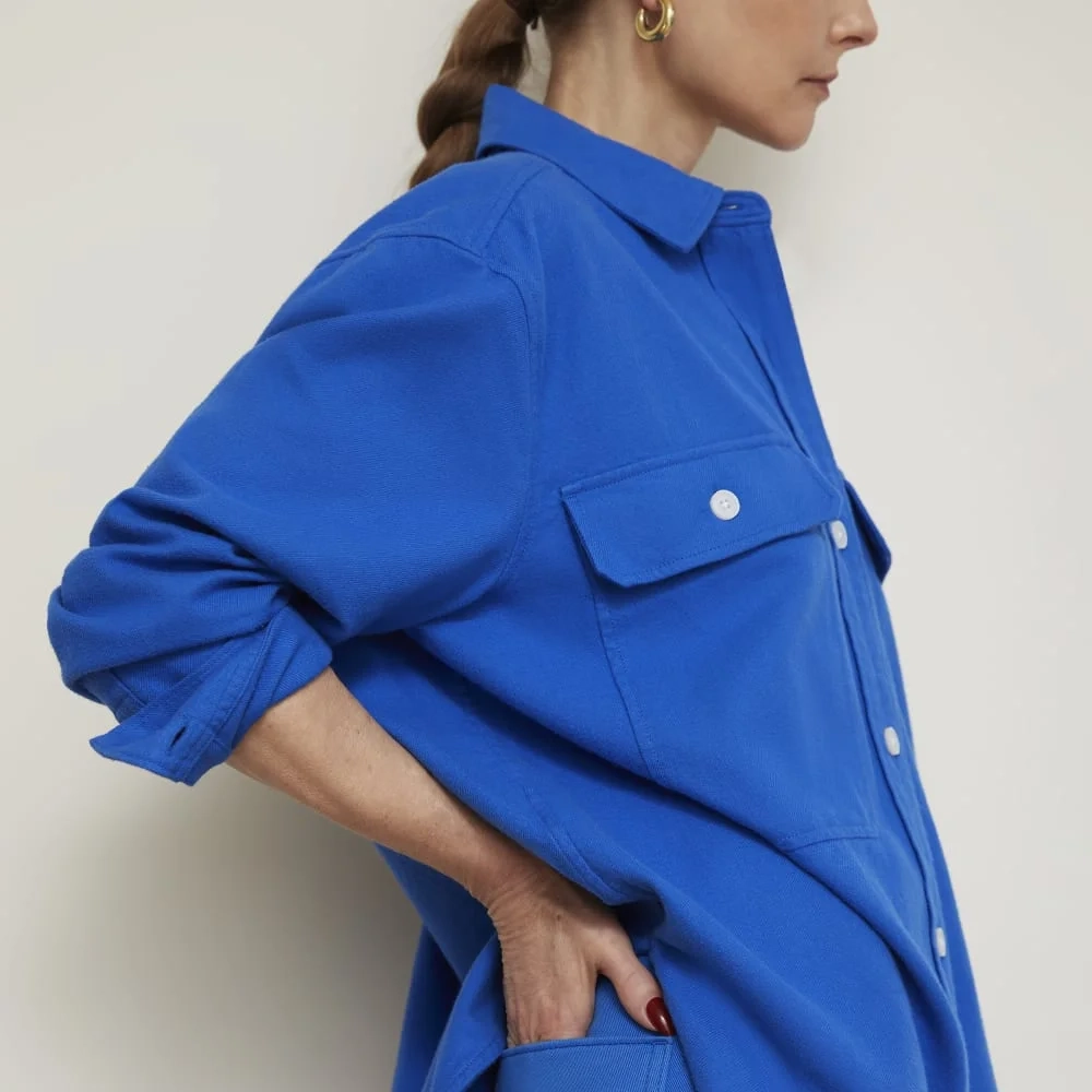 The Classic Cotton Flannel Shirt | Lapis Blue (7)