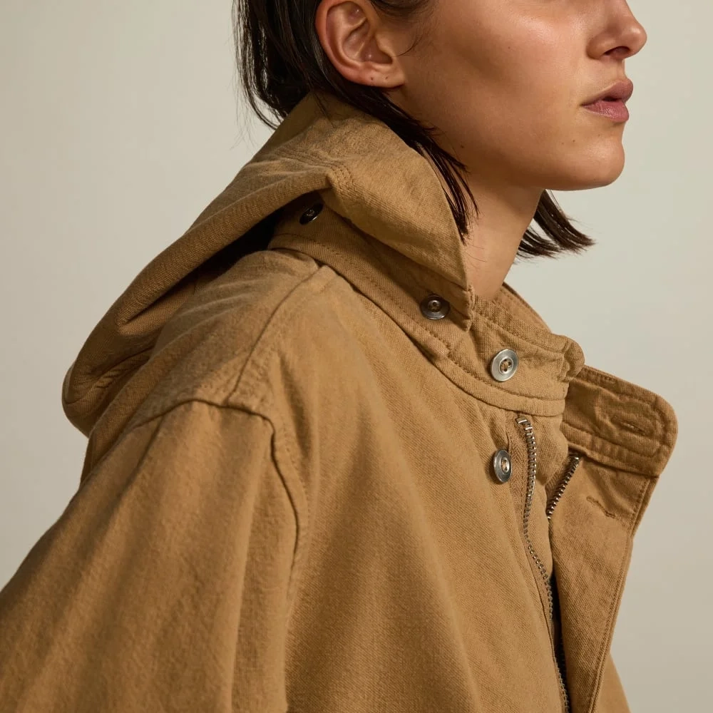 The Canvas Organic Cotton Parka | Cappuccino (4)