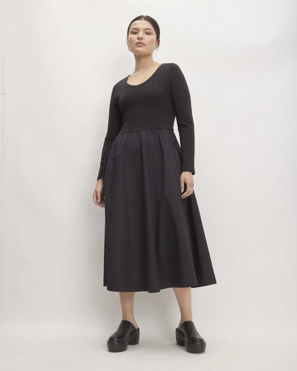 The Long-Sleeve Riviera Dress | Black
