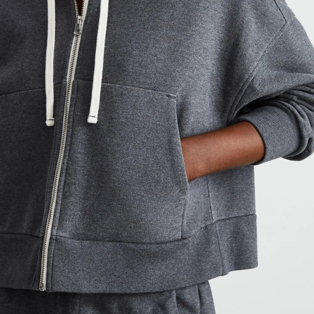 The Track Organic Cotton Hoodie | Dark Heather Grey (3)